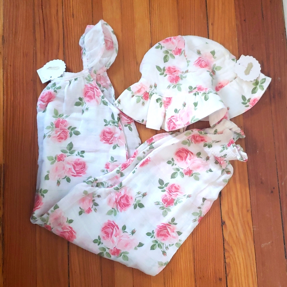 Mud Pie Matching Romper & Hat